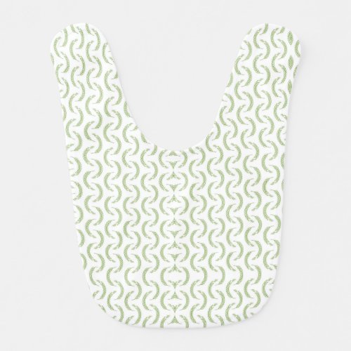 green color on white background baby bib