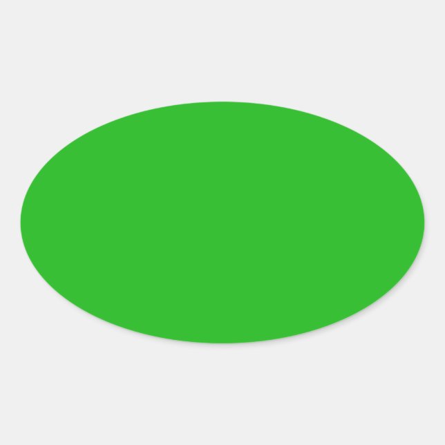 Green Color Oval Sticker (Front)