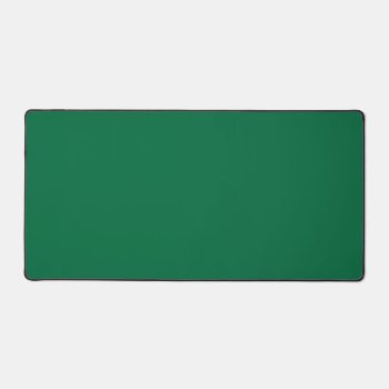 Green Color Simple Monochrome Plain Green Desk Mat by Kullaz at Zazzle