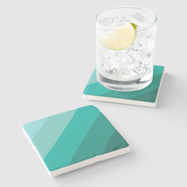 Green Color Stone Coaster (Side)