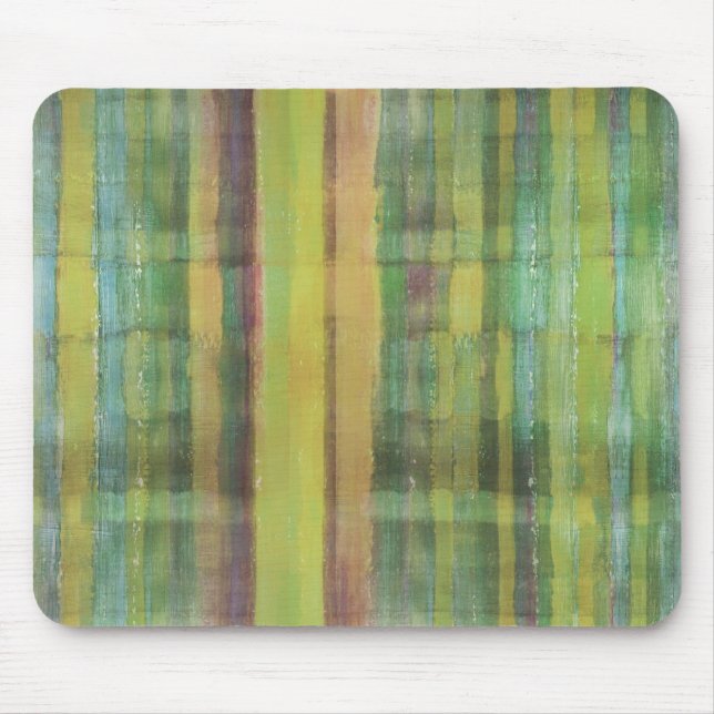 Green Colored Abstract Modern Art Mousepad (Front)