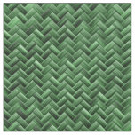 Green Colored Basket weave Pattern Fabric