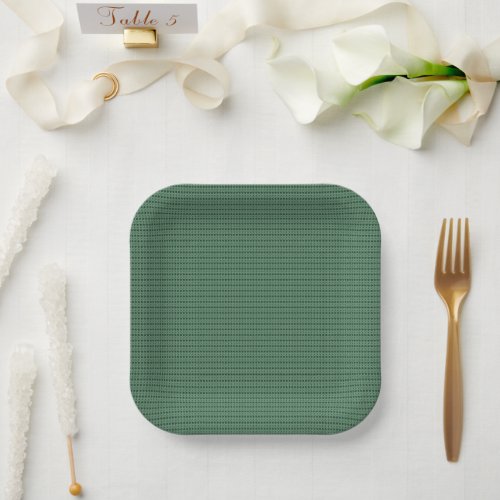 Green Colored Tiny Polka Dot Texture Dark g9 Paper Plates