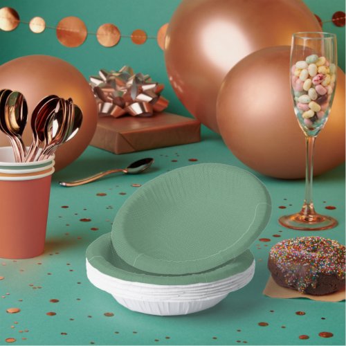 Green Colored Tiny Polka Dot Texture Light g1 Paper Bowls