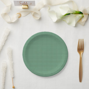 Green Colored Tiny Polka Dot Texture (Light) g9 Paper Plates
