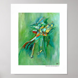 Green Colorful Abstract Modern Wall Art Decor