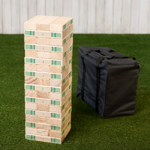 Green Colors Monogram Topple Tower