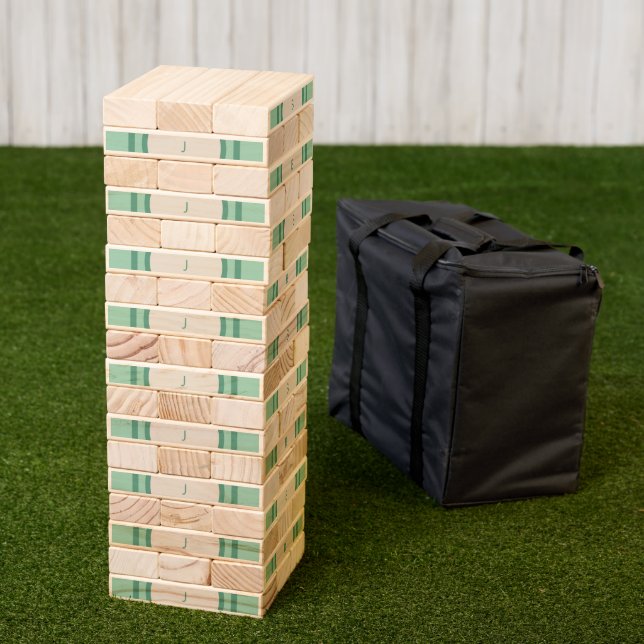 Green Colors Monogram Topple Tower (Lawn)