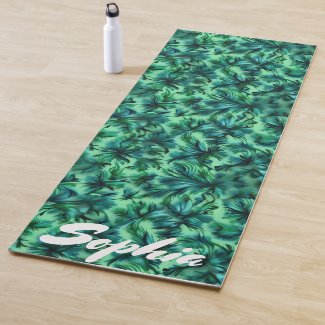 Green Colors Tie Dye Pattern Custom Name