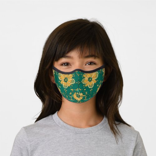 Green colour designed Premium Face Mask