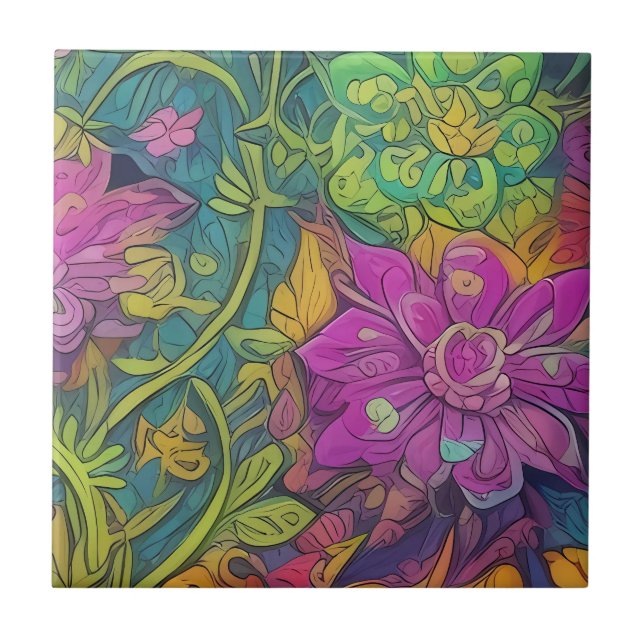 Green Coloured Plain Frog Ceramic Tile Sets (Front)