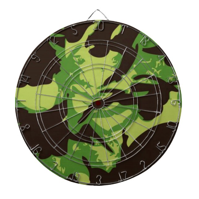 Green Combat Pattern Dart Board (Front)