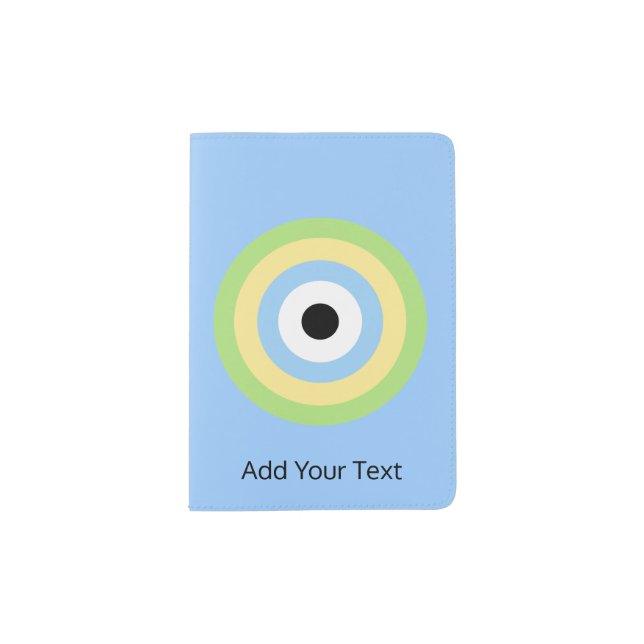 Green Combination Bullseye by Shirley Taylor Passport Holder (Front)