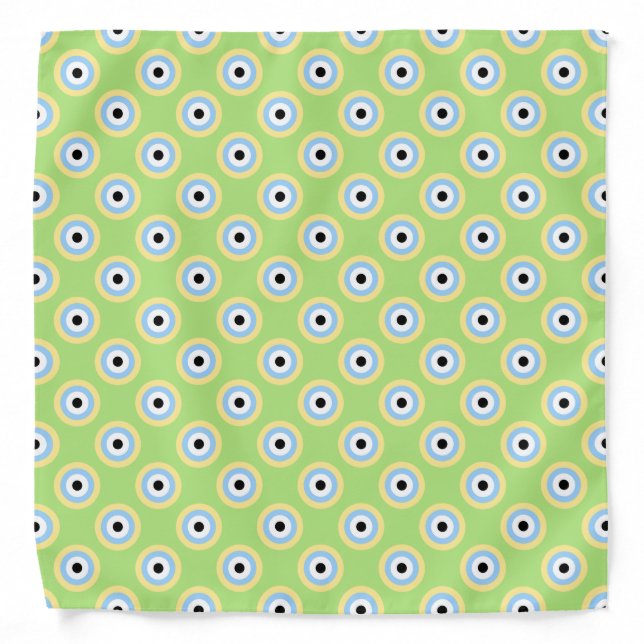 Green Combination Circles by Shirley Taylor Bandana (Front)