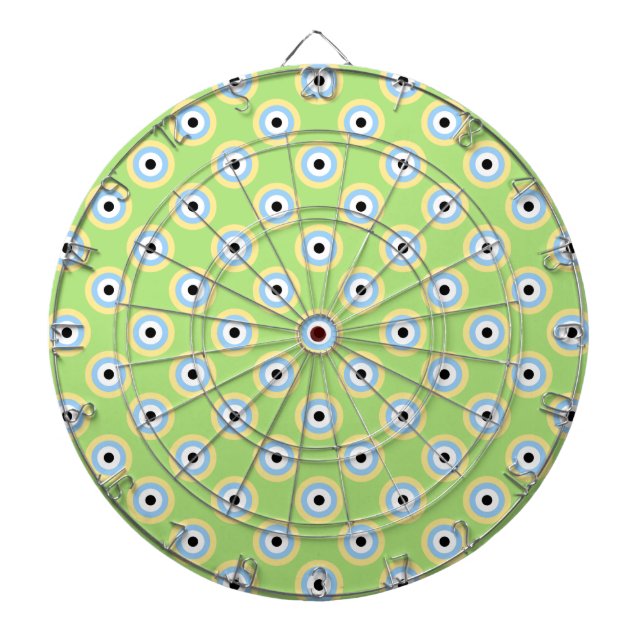 Green Combination Circles by Shirley Taylor Dart Board (Front)