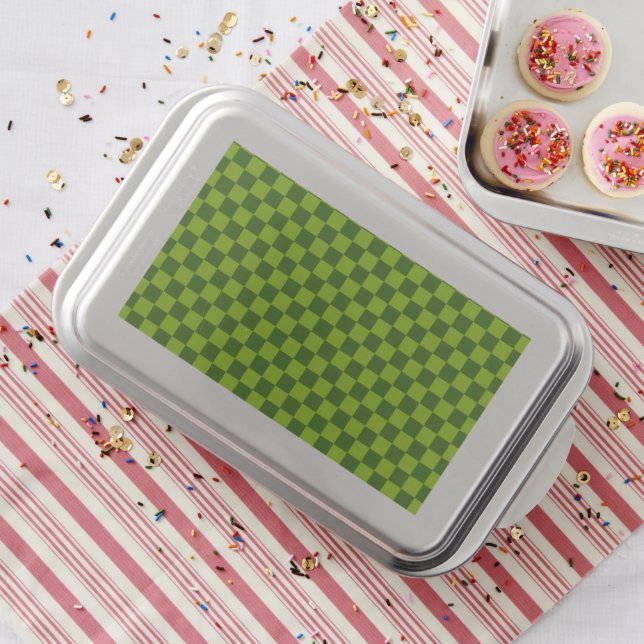 Green Combination Classic Checkerboard by STaylor Cake Pan (In Situ)