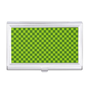 Green Combination Classic Checkerboard by STaylor Case For Business Cards