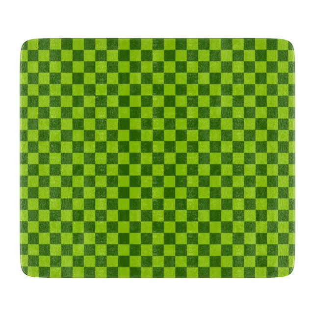 Green Combination Classic Checkerboard by STaylor Cutting Board (Front)