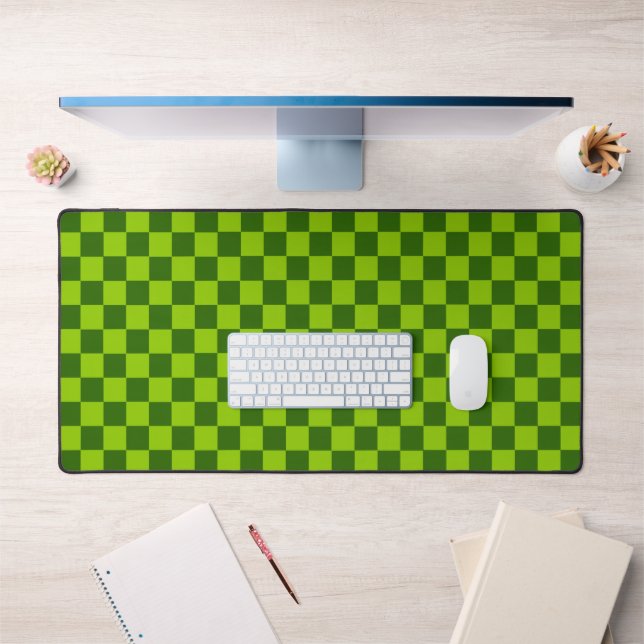 Green Combination Classic Checkerboard by STaylor Desk Mat (Office 1)