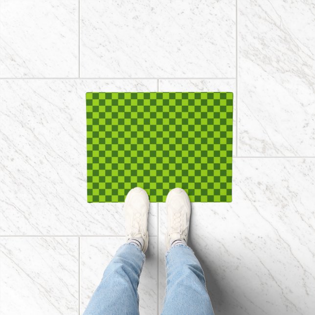 Green Combination Classic Checkerboard by STaylor Doormat (Indoor)