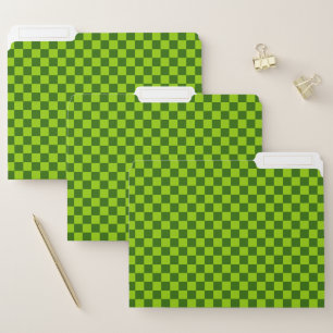 Green Combination Classic Checkerboard by STaylor File Folder