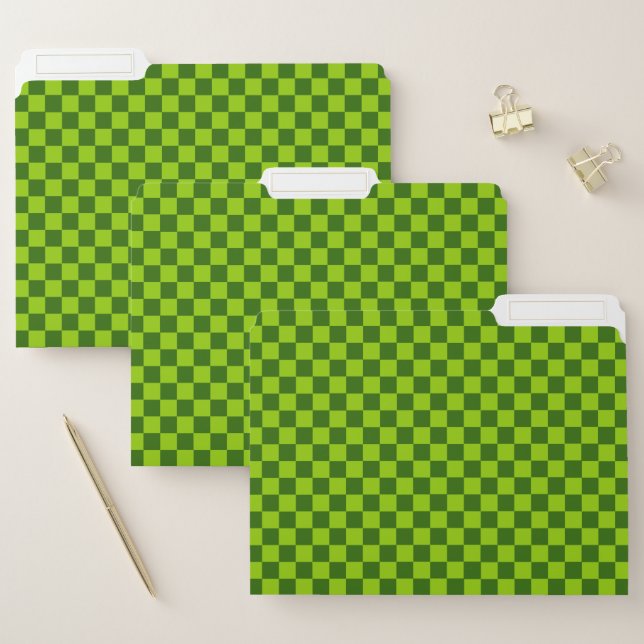 Green Combination Classic Checkerboard by STaylor File Folder (Set)