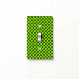 Green Combination Classic Checkerboard by STaylor Light Switch Cover