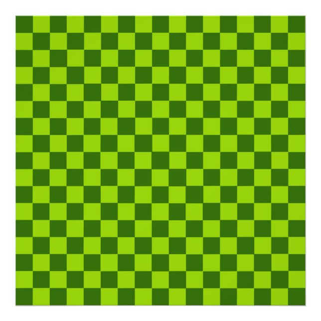 Green Combination Classic Checkerboard by STaylor Photo Print (Front)