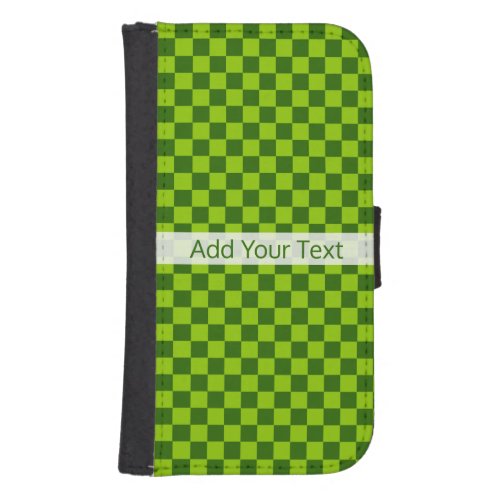 Green Combination Classic Checkerboard by STaylor Wallet Phone Case For Samsung Galaxy S4