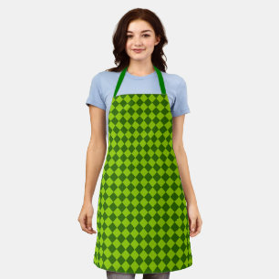 Green Combination Diamond Pattern by STaylor Apron