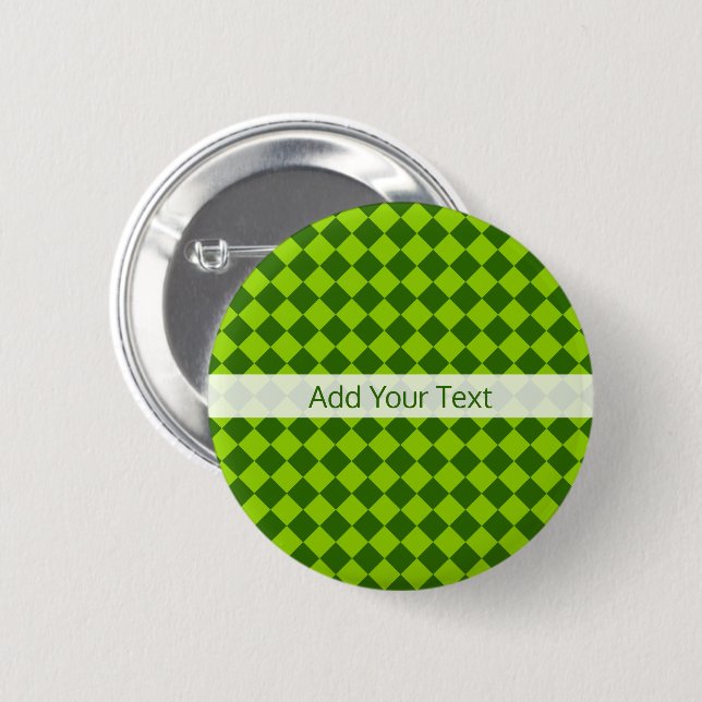 Green Combination Diamond Pattern by STaylor Button (Front & Back)