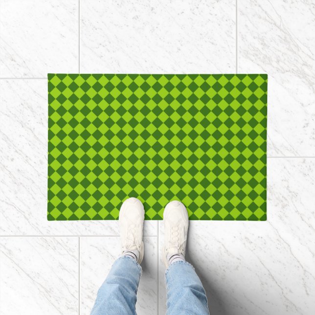 Green Combination Diamond Pattern by STaylor Doormat (Indoor)