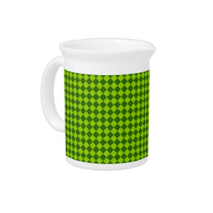 Green Combination Diamond Pattern by STaylor Drink Pitcher