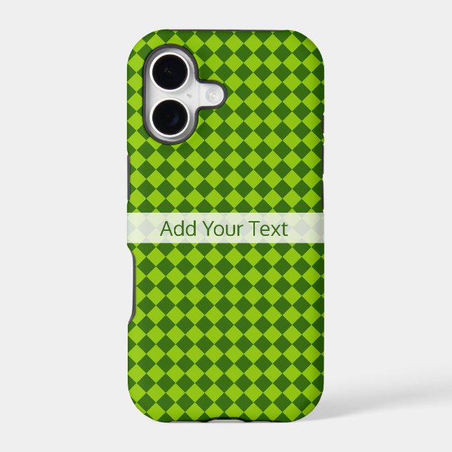 Green Combination Diamond Pattern by STaylor Iphone Case (Back)