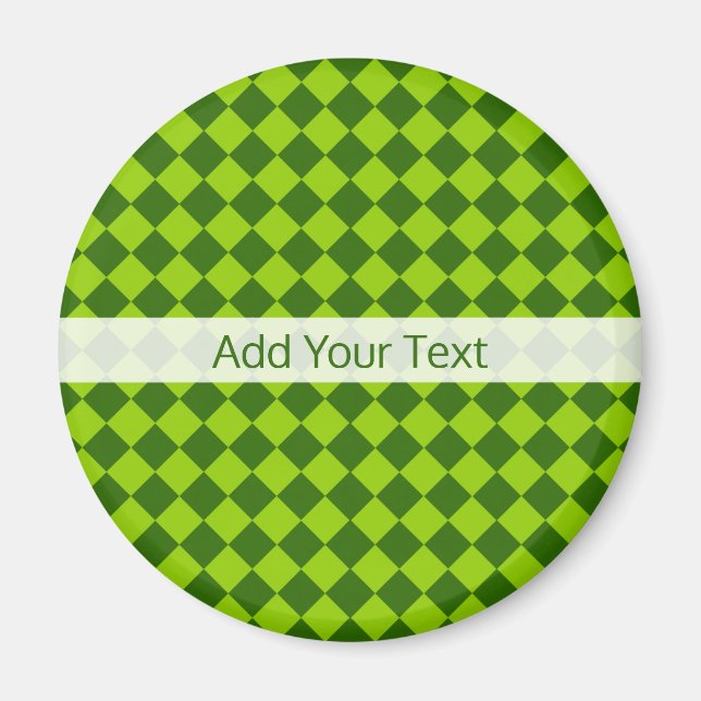Green Combination Diamond Pattern by STaylor Magnet (Front)