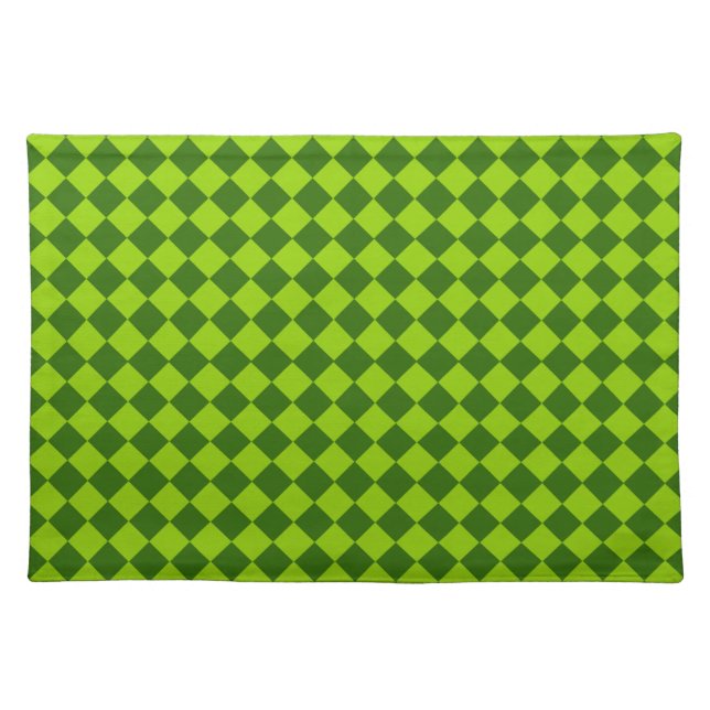 Green Combination Diamond Pattern by STaylor Placemat (Front)
