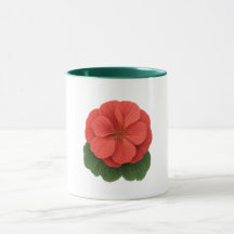 Green Combo Mug - Geranium Flower