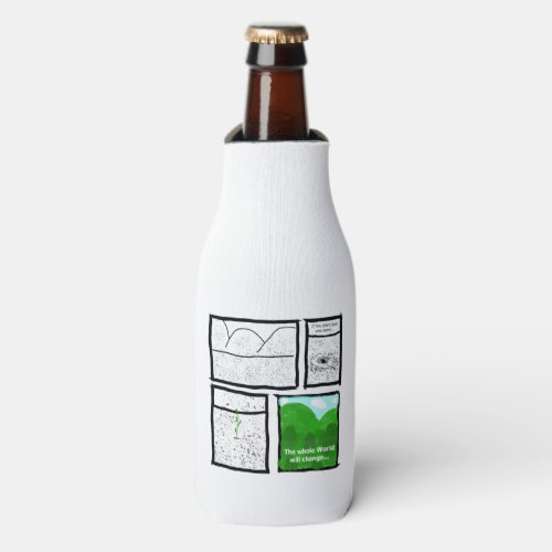 Green Comic Bottle Cooler