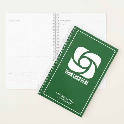 Green Company Logo Custom Business 2027 Planner
