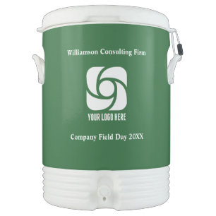 Green Company Logo Custom Business Marketing Beverage Cooler