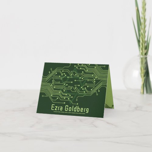 Green Computer Circuit Board Bar Mitzvah
