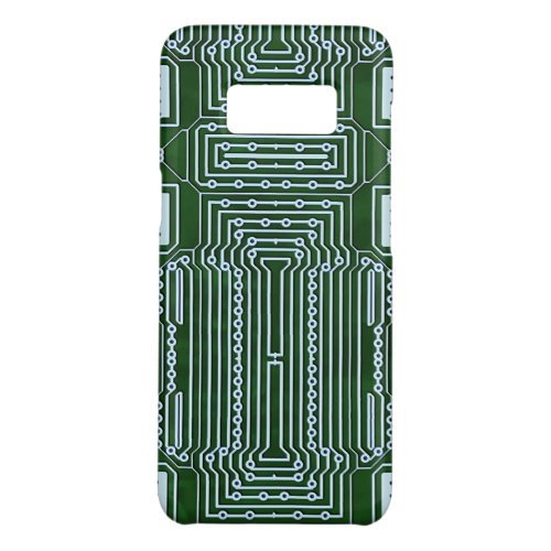 Green Computer Circuit Board White Lines Pattern Case_Mate Samsung Galaxy S8 Case