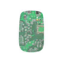 Green Computer Geek Circuit Board Minx Nail Art Green Computer Geek Circuit Board Minx Nail Art