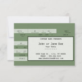 green concert ticket (Front)