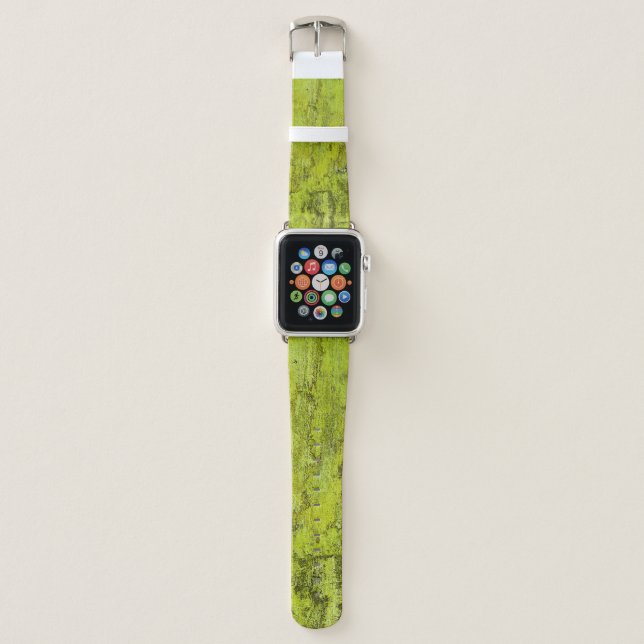 Green concreteabstract, art, home decor, backgroun apple watch band (Front)