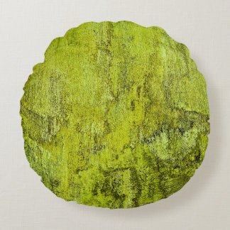 Green concreteabstract, art, home decor, backgroun round pillow