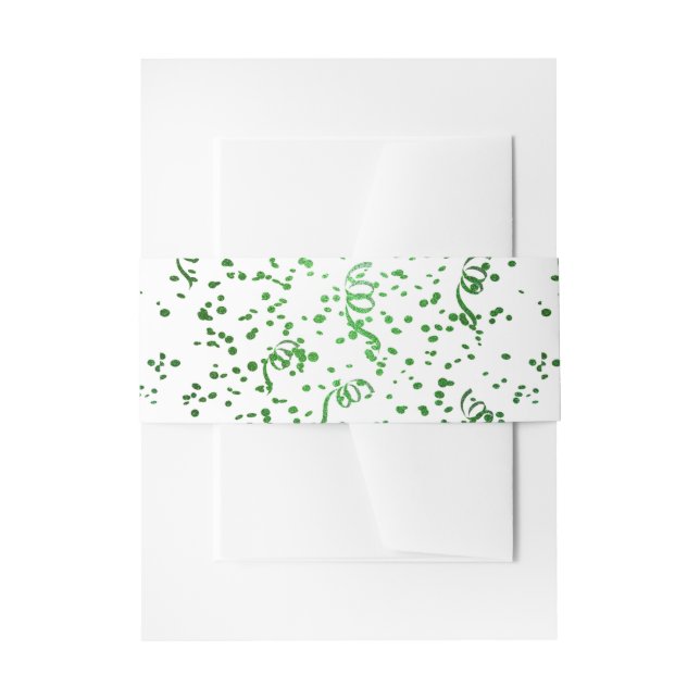 Green Confetti Birthday Party  Wedding Belly Band (Front Example)
