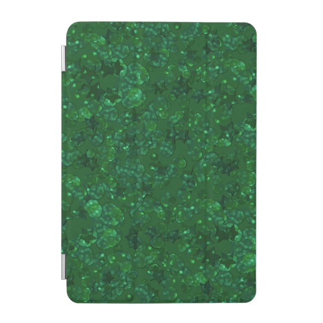 Green, confetti, glitter iPad mini cover (Front)