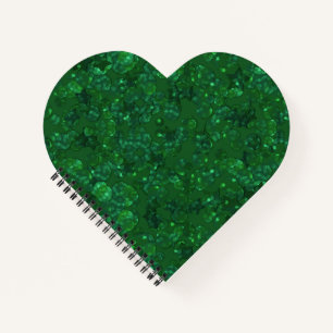 Green, confetti, glitter notebook