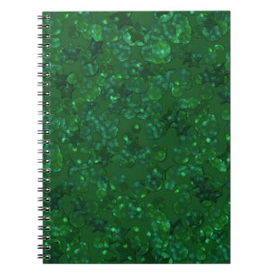 Green, confetti, glitter notebook